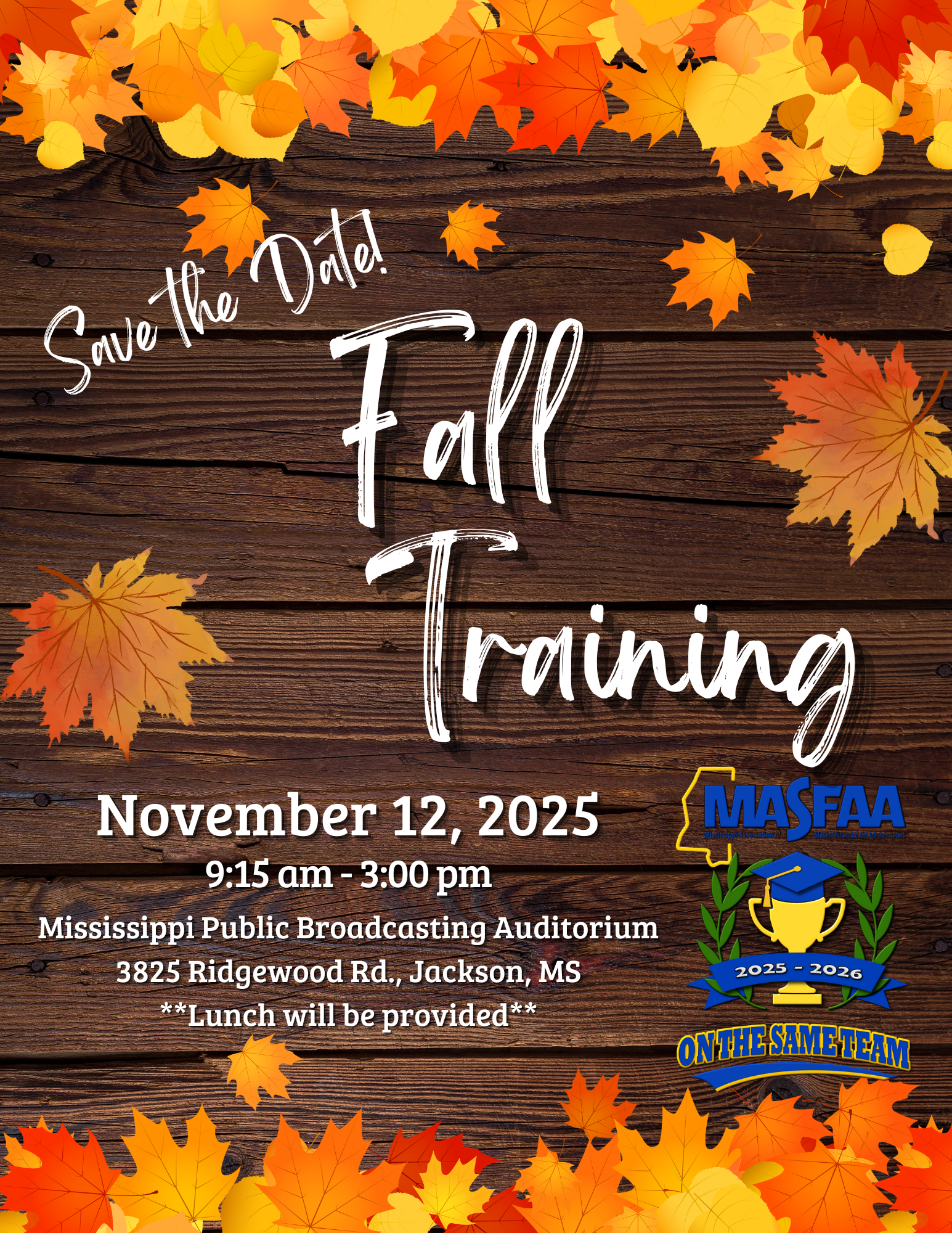 Fall Training Flyer 2025
